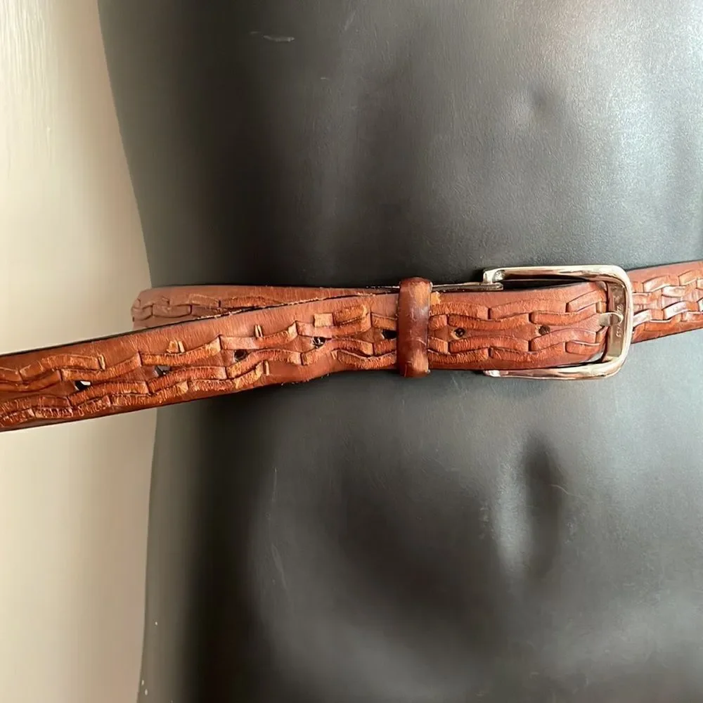 ‎Vintage brown leather belt